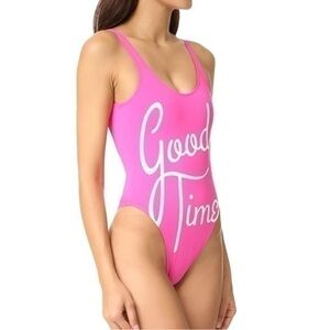 CHRLDR Women’s Size XS S Hot Pink White Good Times Once Piece Swim Bathing Suit